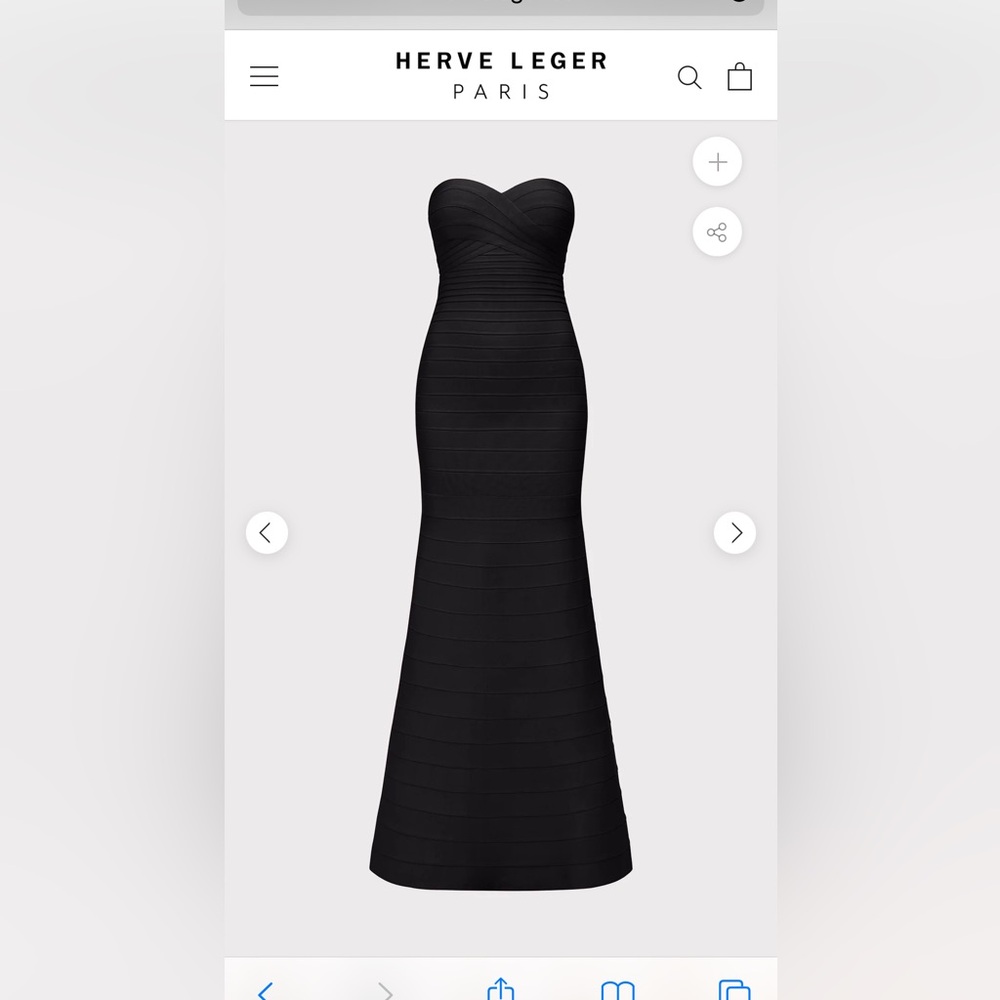 Herve Leger Sara strapless gown